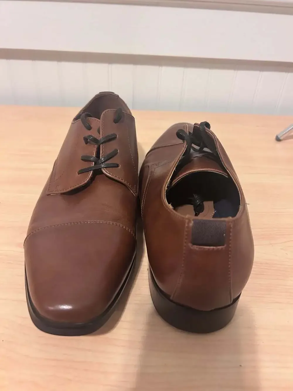 Call It Spring Cognac Cap Toe Derby Dress Shoes